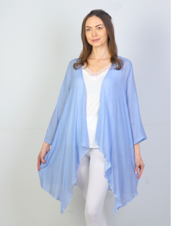 Solid Long-Sleeved Maxi Cardigan